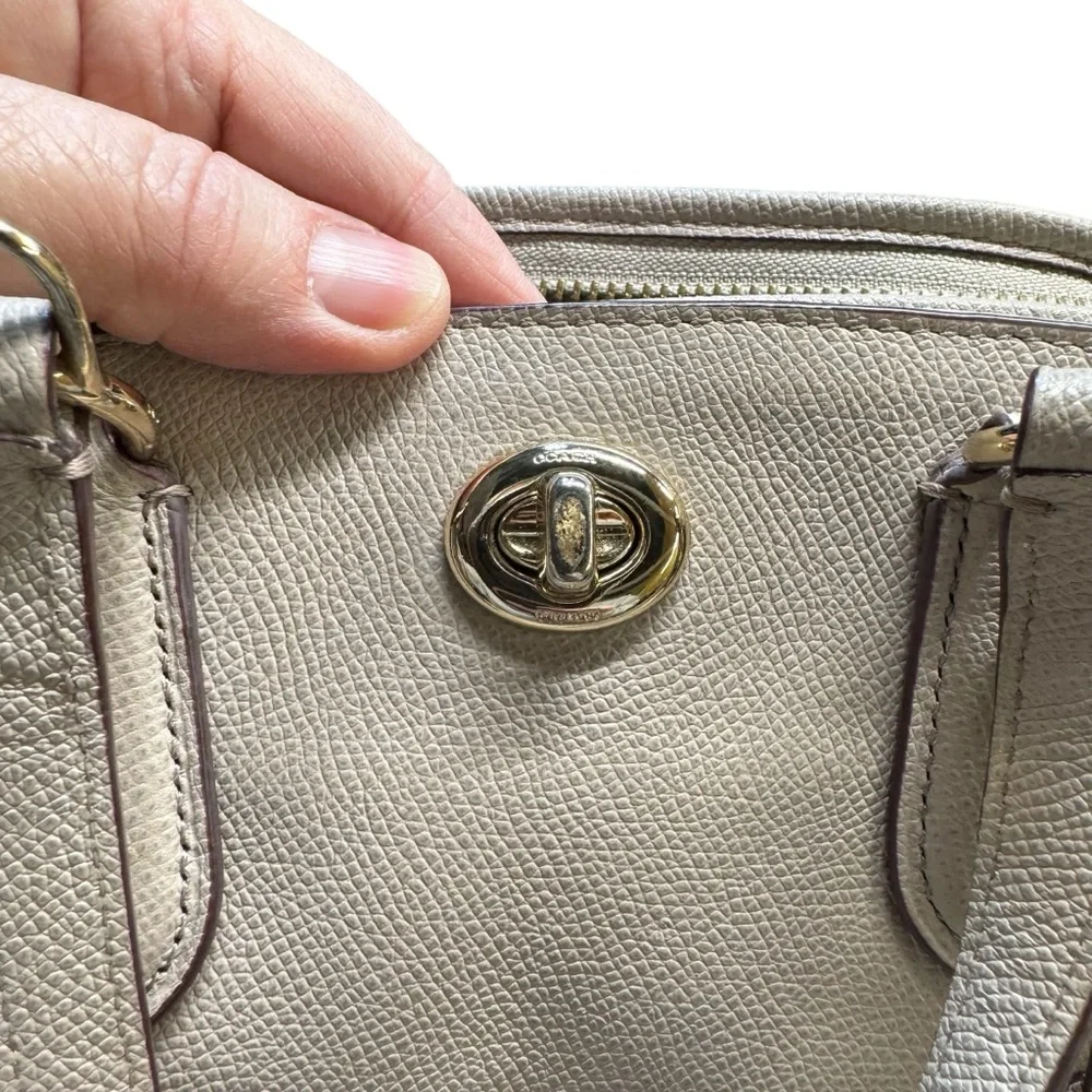 COACH Prince Street‎ Satchel Gray Leather Gold hardware/hangtag Shoulder/handbag